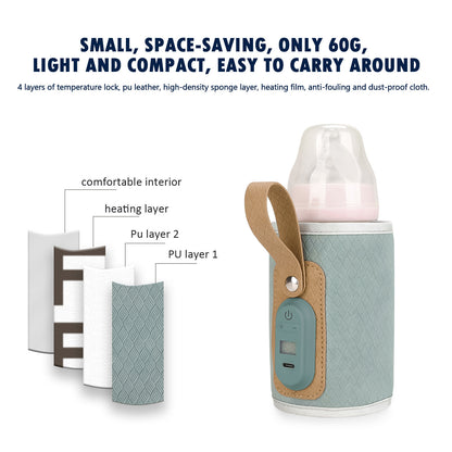 Electric Portable USB Milk Bottle Warmer with Constant Temperature