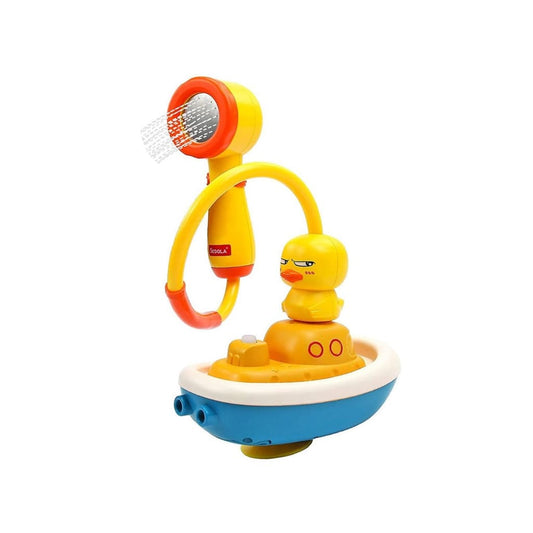 Electric Little Yellow Duck Water Jet Pirate Ship - Children Bath Toy